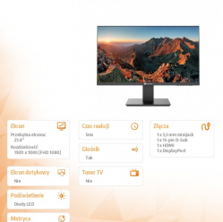 AG NEOVO Monitor 23.8 cala LA-2403 IPS FHD 100Hz HDMI DP VGA