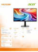 Acer Monitor 27 cali KA272GBIP FHD IPS HDMI DP 120Hz