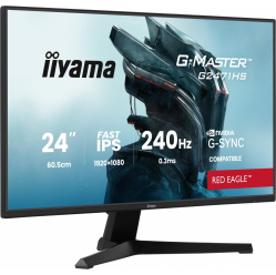 IIYAMA Monitor 23,8 cala G2471HS-B1 Fast IPS,FHD,240Hz,2xHDMI,DP, 350cd, Adaptive G-SYNC - 1920 x 1080 @48-240Hz DisplayPort Only 