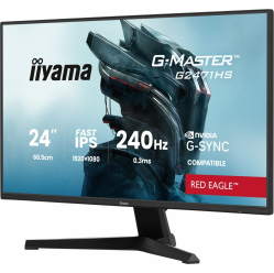 IIYAMA Monitor 23,8 cala G2471HS-B1 Fast IPS,FHD,240Hz,2xHDMI,DP, 350cd, Adaptive G-SYNC - 1920 x 1080 @48-240Hz DisplayPort Only 