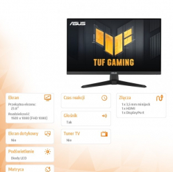 Asus Monitor 24 cale VG249QE5A IPS 144Hz 1MS HDMI DP 