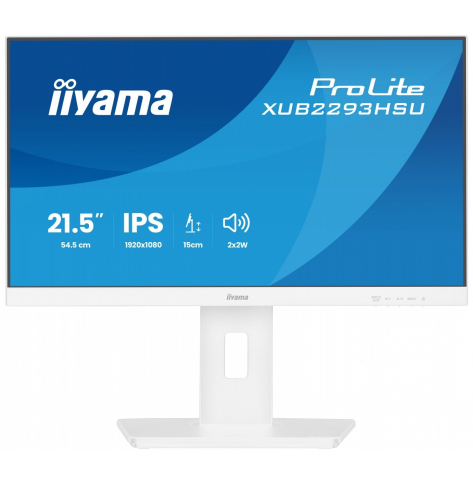 IIYAMA Monitor 22 cale XUB2293HSU-W7 IPS, 100Hz, Pivot, HAS(150mm), 300cd, BIAŁY