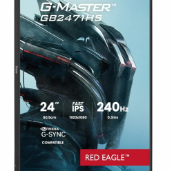 IIYAMA Monitor 23,8 cala GB2471HS-B1 Fast IPS,FHD,240Hz,2xHDMI,DP, 350cd, HAS(150) PIVOT, Adaptive G-SYNC - 1920 x 1080 @48-240Hz DisplayPort Only 