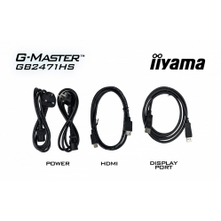 IIYAMA Monitor 23,8 cala GB2471HS-B1 Fast IPS,FHD,240Hz,2xHDMI,DP, 350cd, HAS(150) PIVOT, Adaptive G-SYNC - 1920 x 1080 @48-240Hz DisplayPort Only 