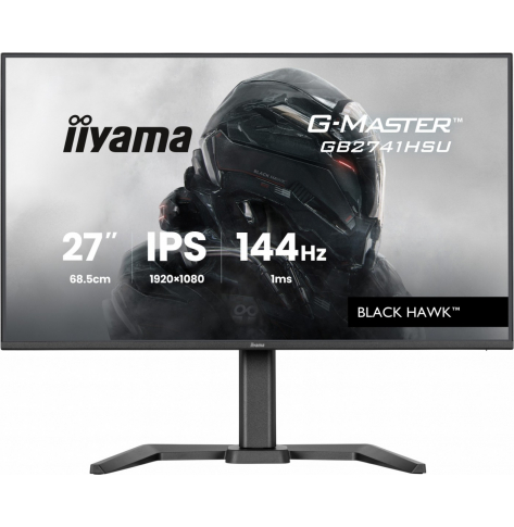 IIYAMA Monitor 27 cali GB2741HSU-B1 IPS,FHD,144Hz,1ms,2xUSB,350cd,HDMI,DP, HAS (150) PIVOT