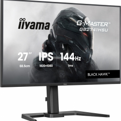 IIYAMA Monitor 27 cali GB2741HSU-B1 IPS,FHD,144Hz,1ms,2xUSB,350cd,HDMI,DP, HAS (150) PIVOT 