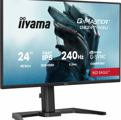 IIYAMA Monitor 23.8 cala GB2471HSU-B1 IPS,FHD,240Hz,2xHDMI,DP,1xUSB 3.2, 1xUSB C, Adaptive G-SYNC - 1920 x 1080 @48-240Hz DisplayPort Only, HA