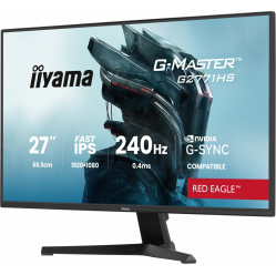 IIYAMA Monitor 27 cali G2771HS-B1 0.4ms,Fast IPS,DP,2xHDMI,240Hz,350cd, Adaptive G-SYNC - 1920 x 1080 @48-240Hz DisplayPort Only 