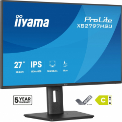 IIYAMA Monitor ProLite 27 cali XB2797HSU-B1 IPS,FHD,HDMI,DP,120Hz,2xUSBv3.2, 2xUSB-C, 350 CD, 2x2W, HAS 150/PIVOT