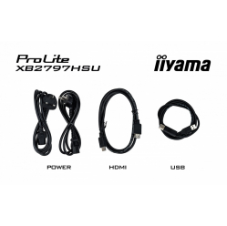 IIYAMA Monitor ProLite 27 cali XB2797HSU-B1 IPS,FHD,HDMI,DP,120Hz,2xUSBv3.2, 2xUSB-C, 350 CD, 2x2W, HAS 150/PIVOT