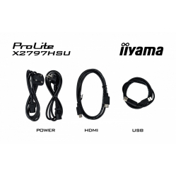 IIYAMA Monitor ProLite 27 cali X2797HSU-B1 IPS,FHD,HDMI,DP,120Hz,350CD,2xUSBv3.2, 2xUSB-C, GW 5lat 