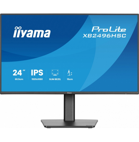 IIYAMA Monitor 24 cale XB2496HSC-B1 IPS, FHD, HDMI, USB-C (PD 65W), 144Hz