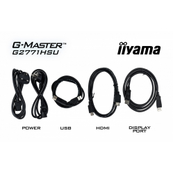 IIYAMA Monitor 27 cali G2771HSU-B1 0.4ms,Fast IPS,1xUSB 3.2, 1xUSB C, 240Hz, DP, 2xHDMI, Adaptive G-SYNC - 1920 x 1080 @48-240Hz DisplayPort Only 