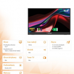 Verbatim Monitor przenośny Light 15,6 Full HD 60Hz 