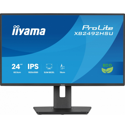 IIYAMA Monitor 24 cali XB2492HSU-B1 IPS,FHD,HDMI,DP,120Hz,300cd,4ms, cienkie ramki, 1500:1, ErP B, USB HUBx2