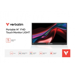 Verbatim Przenośny monitor dotykowy Light 14 Full HD 60 Hz Portable 