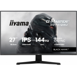 IIYAMA Monitor 27 cali G2741QSU-B1 IPS,QHD,144Hz,1ms,2xUSB Adaptive G-SYNC,HDMI,DP,350cd, 