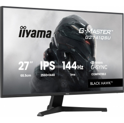 IIYAMA Monitor 27 cali G2741QSU-B1 IPS,QHD,144Hz,1ms,2xUSB Adaptive G-SYNC,HDMI,DP,350cd, 