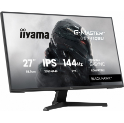 IIYAMA Monitor 27 cali G2741QSU-B1 IPS,QHD,144Hz,1ms,2xUSB Adaptive G-SYNC,HDMI,DP,350cd, 