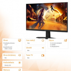 AOC Monitor Q24G4RE 23.8 cala Fast IPS 180Hz HDMI DP