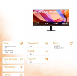 LG Electronics Monitor 29U511A-B 29 cali IPS UltraWide 21:9 WFHD 