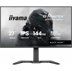 IIYAMA Monitor 27 cali GB2741QSU-B1 IPS,QHD,144Hz,1ms,2xUSB, Adaptive G-SYNC,HDMI,DP,350cd, HAS (150) PIVOT 