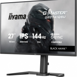 IIYAMA Monitor 27 cali GB2741QSU-B1 IPS,QHD,144Hz,1ms,2xUSB, Adaptive G-SYNC,HDMI,DP,350cd, HAS (150) PIVOT 