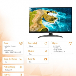 LG Electronics Monitor 27TQ615S-PZ 27 cali FHD IPS LED 
