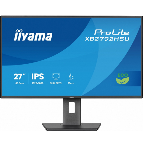 IIYAMA Monitor 27 cali XB2792HSU-B1 IPS,FHD,HDMI,DP,120Hz,350cd,4ms, cienkie ramki, 1500:1, ErP B, USB HUBx2