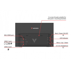 Verbatim Przenośny monitor dotykowy Light 15,6 Full HD Portable
