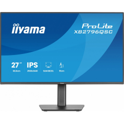 IIYAMA Monitor ProLite 27 cali XB2796QSC-B1 IPS,QHD,HDMI,USB-C (PD 65W),75Hz, 350cd, 1xUSB 3.2 , 1xUSB-C, 2x2W, HAS 150/PIVOT/obrót stopy 360st