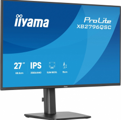 IIYAMA Monitor ProLite 27 cali XB2796QSC-B1 IPS,QHD,HDMI,USB-C (PD 65W),75Hz, 350cd, 1xUSB 3.2 , 1xUSB-C, 2x2W, HAS 150/PIVOT/obrót stopy 360st