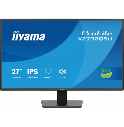 IIYAMA Monitor 27 cali X2792QSU-B1 IPS,QHD,120Hz,HDMI,DP, 350cd,1500:1, cienkie ramki, 2xUSB 3.2, ErP B