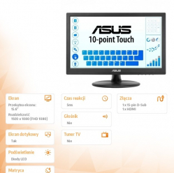 Asus Monitor VT169HE DOTYK IPS FHD HDMI 
