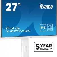 Monitor IIYAMA 27 XUB2797HSN-W2 IPS FHD USB-C Dock HAS 300cd 1ms sRGB99% 100Hz HDMI DP-out USBx4 RJ45 2x2W 5y