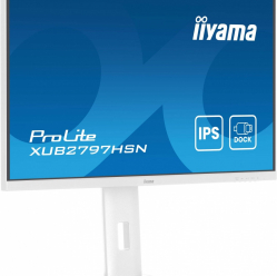 IIYAMA Monitor 27 cali XUB2797HSN-W2 IPS,FHD,USB-C Dock,HAS,300cd,1ms,sRGB99%,100Hz,HDMI,DP-out,USBx4,RJ45,2x2W/5y/ 