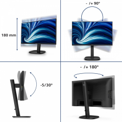 Philips Monitor 24.1 cala 24B2N3200D IPS 16:10 100Hz HDMI DP VGA Pivot