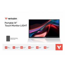 Verbatim Przenośny monitor dotykowy Light zasilany bezprzewodowo Full HD
