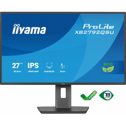 IIYAMA Monitor 27 cali XB2792QSU-B1 IPS,QHD, HAS (150) PIVOT, 120Hz,HDMI,DP, 350cd,1500:1, cienkie ramki, 2xUSB 3.2, ErP B 