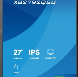 IIYAMA Monitor 27 cali XB2792QSU-B1 IPS,QHD, HAS (150) PIVOT, 120Hz,HDMI,DP, 350cd,1500:1, cienkie ramki, 2xUSB 3.2, ErP B 