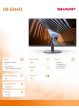 Sharp Monitor MultiSync DD-E244FL 24 cale Czarny 