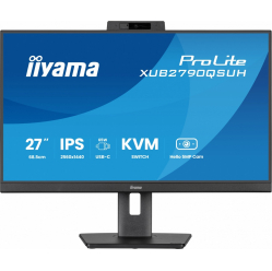 IIYAMA Monitor 27 cali XUB2790QSUH-B2 IPS,QHD,CAM,MIC,HDMI,DP,3xUSB(3.2), 100Hz,ADAPTIVE SYNC,FlickerFree,2x2W,WINDOWS HELLO 