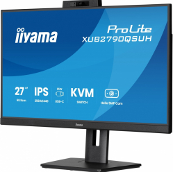 IIYAMA Monitor 27 cali XUB2790QSUH-B2 IPS,QHD,CAM,MIC,HDMI,DP,3xUSB(3.2), 100Hz,ADAPTIVE SYNC,FlickerFree,2x2W,WINDOWS HELLO 