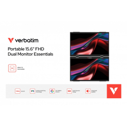 Verbatim Monitor dotykowy DUAL Essentialis 2x 15,6 Full HD 60Hz 