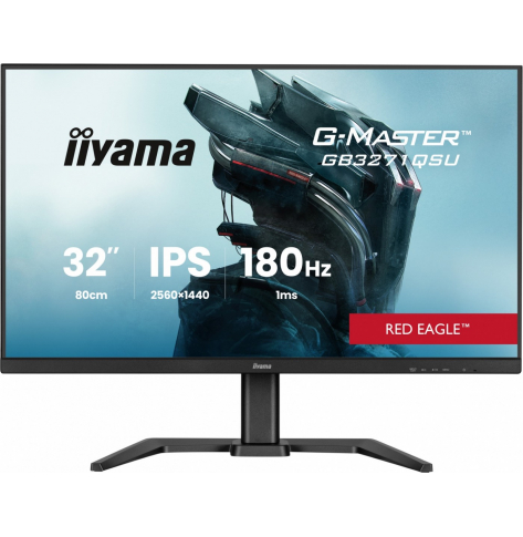 IIYAMA Monitor 31.5 cala GB3271QSU-B2 1ms,IPS,180Hz,2x HDMI,DP,400cd,FreeSync QHD,2x USB(3.2),2x USB-C,2x 4.5W,HAS-150mm