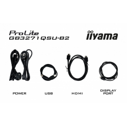 IIYAMA Monitor 31.5 cala GB3271QSU-B2 1ms,IPS,180Hz,2x HDMI,DP,400cd,FreeSync QHD,2x USB(3.2),2x USB-C,2x 4.5W,HAS-150mm