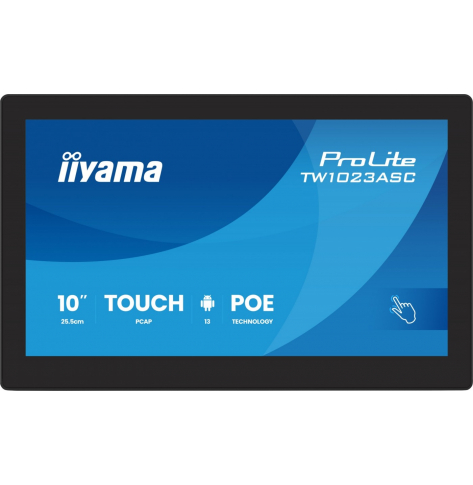 IIYAMA Monitor dotykowy 10 cali TW1023ASC-B3P 10P.DOT.IPS,ANDROID,WIFI, 4xUSB, RJ45, MIC, 24/7, iiSignage