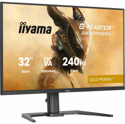 IIYAMA Monitor G-Master 31.5 cala GB3295QSU-B1 QHD,FastVA,240Hz,2xHDMI,DP,400cd,0,4ms, 2xUSB 3.2 , 2xUSB-C, HAS 150, FreeSync Premium - HDMI: 2560 x 1440 @48