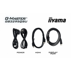 IIYAMA Monitor G-Master 31.5 cala GB3295QSU-B1 QHD,FastVA,240Hz,2xHDMI,DP,400cd,0,4ms, 2xUSB 3.2 , 2xUSB-C, HAS 150, FreeSync Premium - HDMI: 2560 x 1440 @48