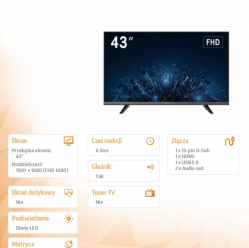 Monitor 43 cale DS-D5043F3-1V0S